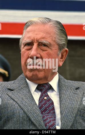 Late dictator Pinochet at a rally during the 'NO' referendum campaign ...