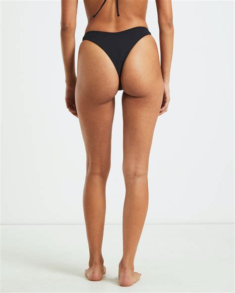 Subtitled Cheeky Bikini Bottoms Black Surfstitch