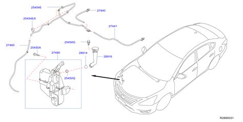 Nissan Altima Washer Fluid Reservoir 28910 9hm0a Genuine Nissan Part