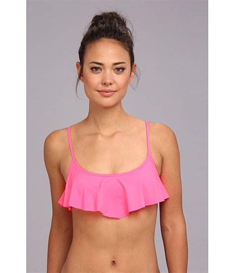 Volcom Simply Solid Crop Top High Neck Bikinis Crop Tops Bikinis