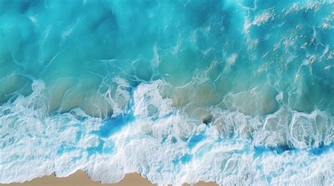 Blue Turquoise Water Waves Captivating Background Texture Water