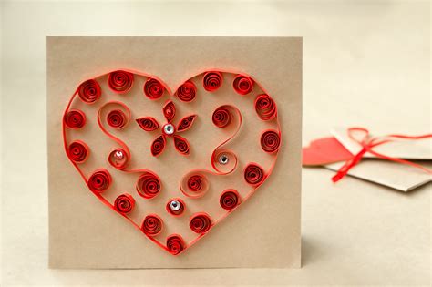 Paper Quilling Valentine Cards