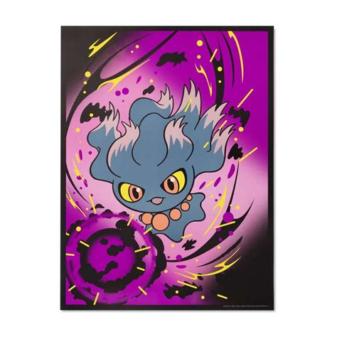 Misdreavus Midnight Shadows Blacklight Poster Pok Mon Center Official