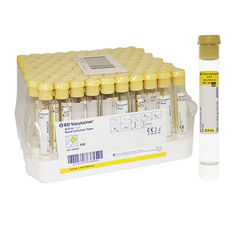 Vacutainer Yellow Specialty Blood Collection Tubes With Acd Solution