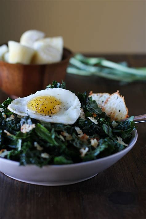 Lemony Kale Salad With Parmesan Crisps