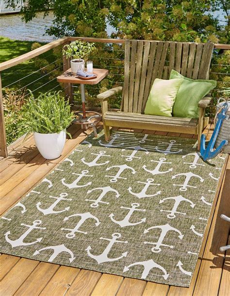 Amazon Unique Loom Outdoor Coastal Collection Area Rug Ahoy