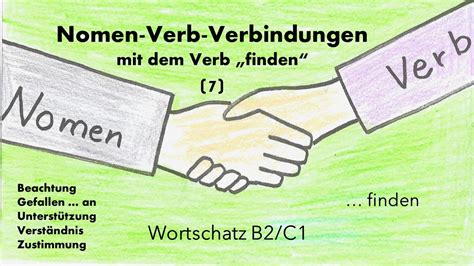 Nomen Verb Verbindungen Mit Finden Daf B C Youtube