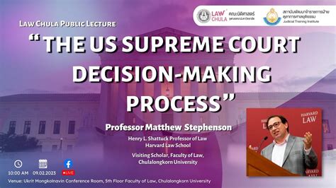 Public Lecture On “ The Us Supreme Court Decision Making Process