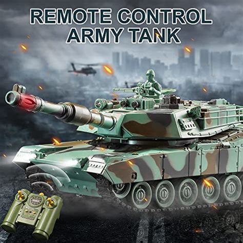 Bvrorere Remote Control Tank 1 28 US M1A2 Abrams Army Tanks Toy With