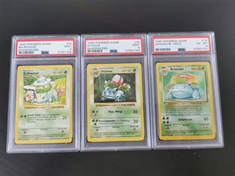 Pok Mon Bulbasaur Ivysaur Venusaur Holo Base Set Psa Kaufen Auf