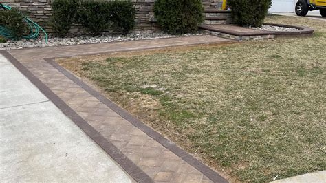 Sidewalk Porch Overlay And Driveway Banding In Crofton Md Three