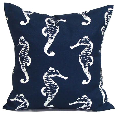 Nautical Pillow Cover Navy Nautical Pillow Navy Nautical Etsy