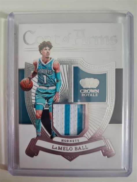 Lamelo Ball Colour Game Worn Patch Coat Of Arms Panini Crown Royale