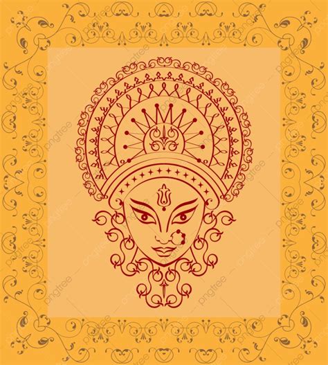 Goddess Durga Vector PNG Images Durga Goddess Of Power Vector