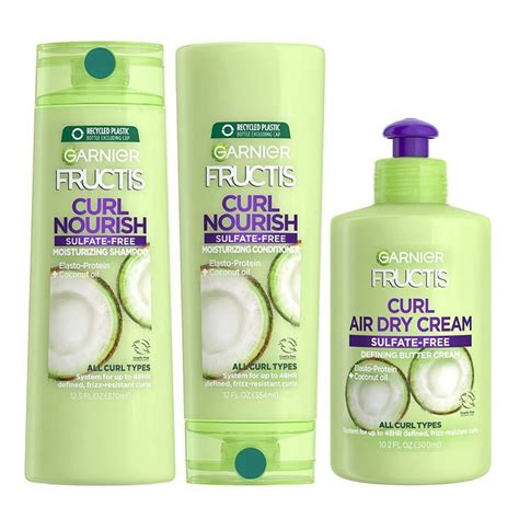 Garnier Hair Care Fructis Curl Nourish Shampoo Conditioner And Butter