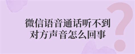 微信语音通话听不到对方声音怎么回事 店查查