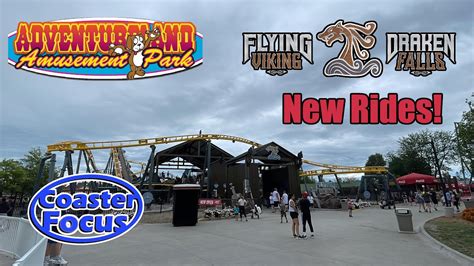 BRAND NEW RIDES AT ADVENTURELAND IOWA Riding The New Flying Viking And