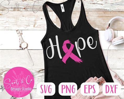 Breast Cancer Ribbon Svg Hope Svg Awareness Shirt Svg Pink Etsy