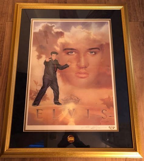 Elvis Presley Framed Lithograph Signed By Nate Giorgio Catawiki