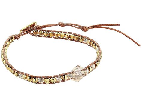 Chan Luu Single Bracelet With Swarovski Crystal Golden Shadow Mix