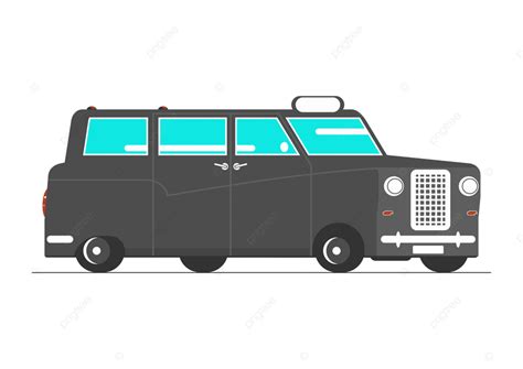 Cartoon Taxi Cab City Car Travel Britain Illustration Png And Vector