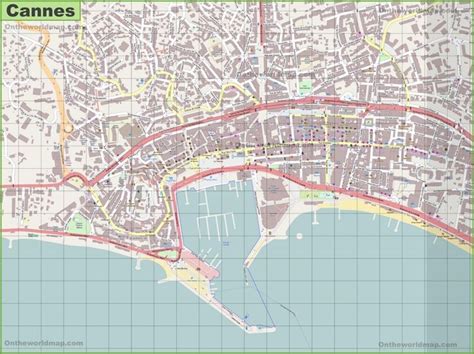 large detailed map cannes detailed map map city photo
