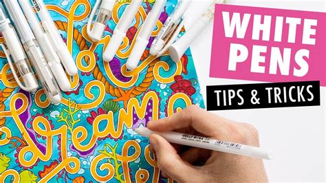 How To Use A White Gel Pen Tips For Beginner Artists Youtube