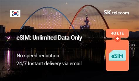 Korea ESIM Unlimited Data Only By SKT 1 90 Days Trazy Korea S 1