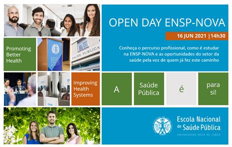 Escola Nacional de Saúde Pública Open Day ENSP NOVA 2021 a Saúde