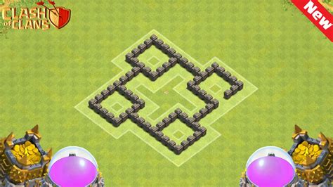 Clash Of Clans Town Hall 4 Th4 Defense Best Farming Base Layout Defense Strategy Youtube