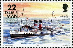 Stamp Waverley Paddle Steamer Isle Of Man Definitives Ships Mi