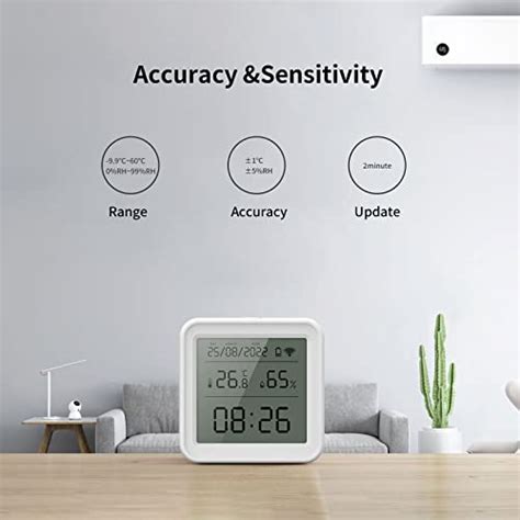 Emylo Wifi Room Thermometer Hygrometer Tuya Bluetooth Digital Indoor