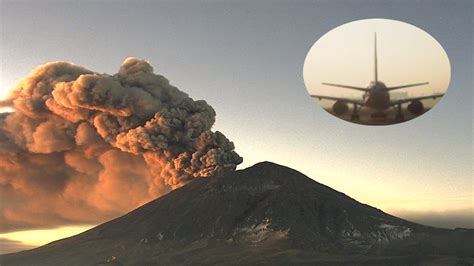 Aerolíneas cancelan vuelos en el AICM por explosiones del Popocatépetl