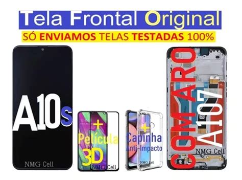 Tela Frontal Original A10s A107 C Aro pelic 3d capinha Frete grátis