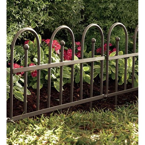 Plow And Hearth Wrought Iron Yard Edging With Ground Stakes And Gunmetal Finish And Reviews Wayfair