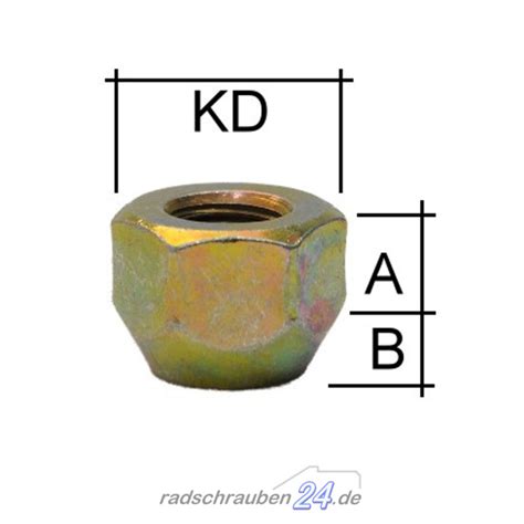 Radmutter M X X Mm Kegelbund Sw Offen Radschrauben