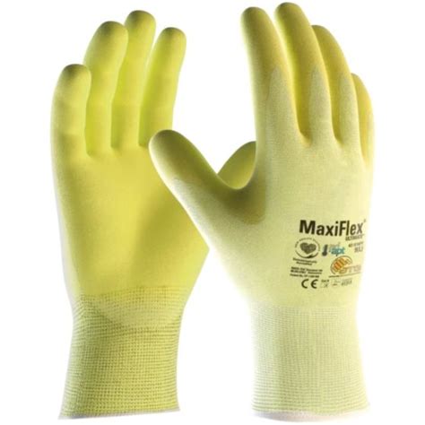 ATG 42 874FY Maxiflex Ultimate AD APT Safety Gloves Fluoro Yellow