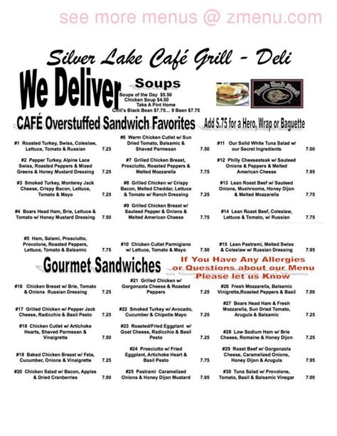 Online Menu Of Silver Lake Cafe And Grill Restaurant West Harrison New