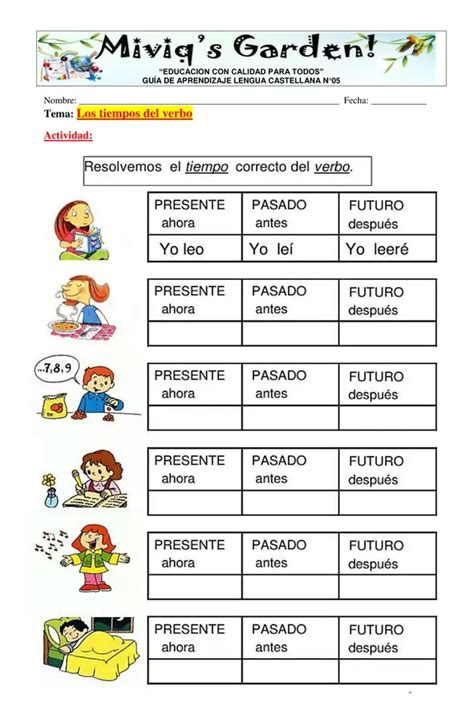 Refuerzo Conjugar Verbos Profesocial