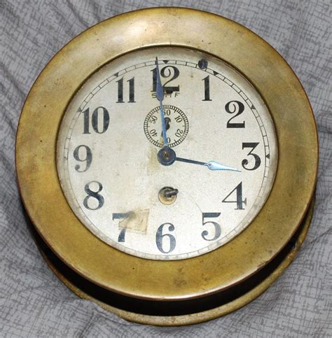 Antique Brass Seth Thomas Ship S Clock No Key 1870565541