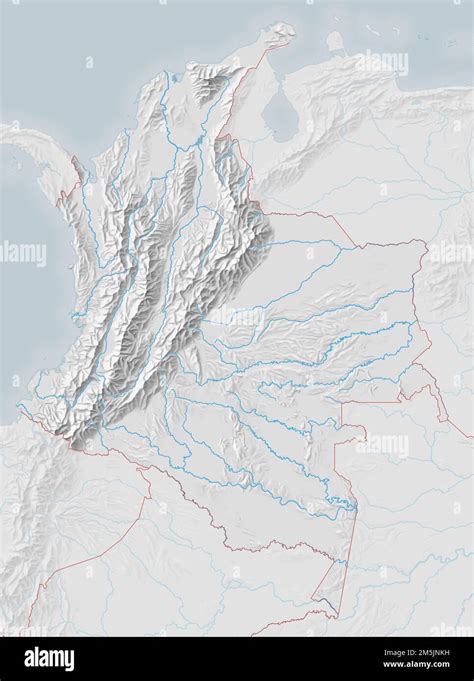 Topographic Map Of Colombia Stock Photo Alamy