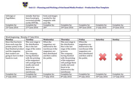 Jess Sheridan Unit 13 Production Plan Ppt