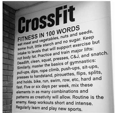 Crossfit Fitness In 100 Words Crossfit Workouts Crossfit Quotes Crossfit Motivation