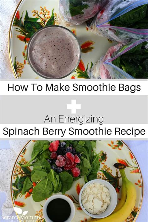 How To Make Smoothie Bags And A Spinach Berry Recipe Scratch Mommy