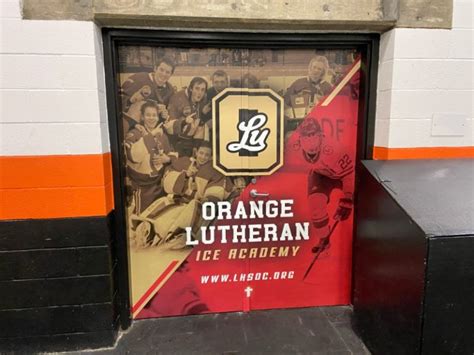 Custom High School Athletics Wall Wraps Brand Rink For Orange Lutheran