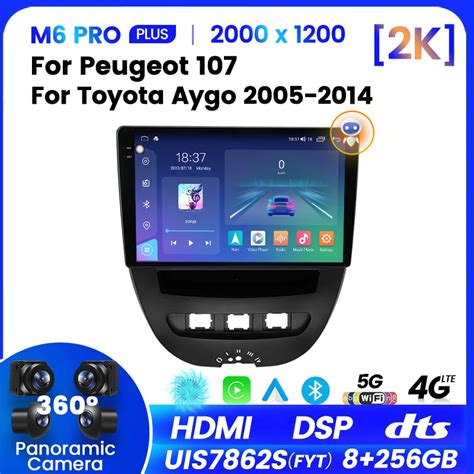 MEKEDE M6Pro Plus 4G LTE For Peugeot 107 For Toyota Aygo 2005 2014 All