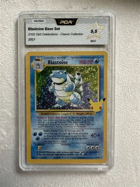 CARTE POKÉMON Blastoise Tortank 2 102 Holo Celebrations 25 ans