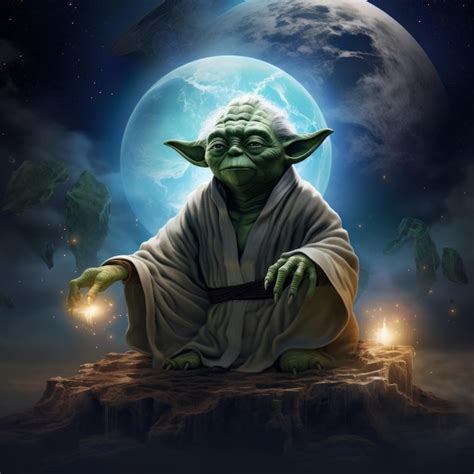 Viaje Realista De Yoda A Trav S De La Galaxia De Star Wars Con Un Fondo