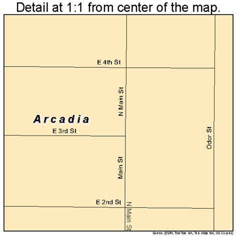 arcadia oklahoma street map