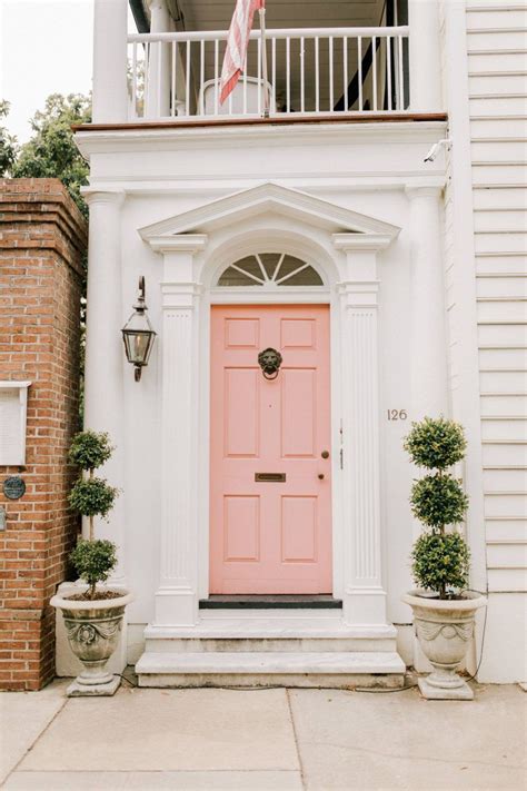 Tradd Street Front Door Paint Colors Painted Front Doors Pink Front